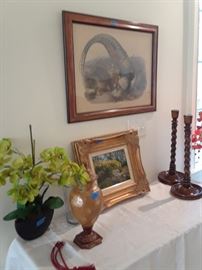 Gould print, small oil of College Station, Texas