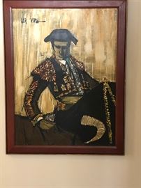 Mid century extra large Madador Original Acrylic on Board. aprox 30x40