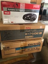 new onkyo , nec, and rca audio equipment