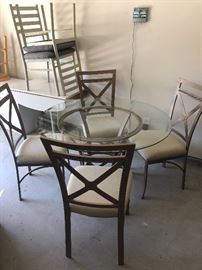 iron kitchenette set with glass