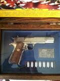 Commemorative Colt 45 WWII European Theatre and Pacific Theater Set. Never Shot