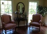 Upholstered Wing Back Chairs