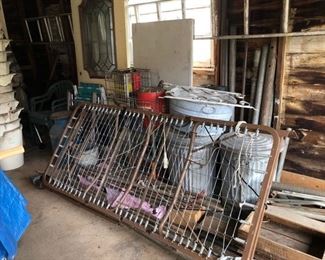 Hospital bed and garage miscellaneous......