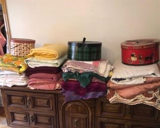 Blankets and hat boxes