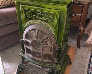 Antique porcelain French parlor stove