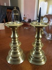 Heavy brass candle sticks