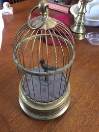 Singing bird in cage