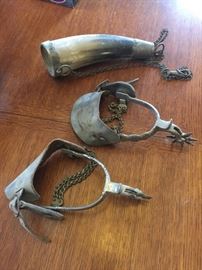 Stirrups and powder horn