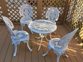 Patio set cast aluminum