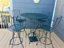 Out door high table and chairs