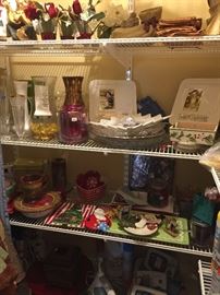 Holiday serving pieces and decor