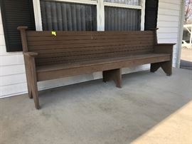 Large wooden bench