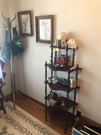 curio stand, household items