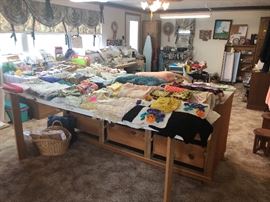 afghans, quilting supplies