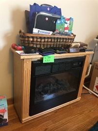 electric log heater (closeup view)