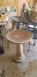 Concrete bird bath