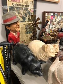 Large Coach Bear Bryant chalkware statue