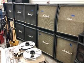 Look at the stacks of Marshall Speakers!  Most are PCM 800 Lead Series!