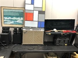 Vintage Fender Twin Reverb tube guitar amplifier/amp