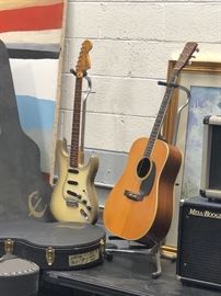 1979 Fender Stratocaster “Antigua”   1970’s Martin D-35 acoustic guitar