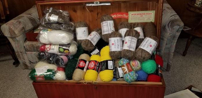 Skeins of Yarn, embroidery threads, floss, etc, etc 