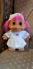 Large vintage Troll doll ~ Nurse