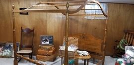 Vintage Leather suitcases, vintage art, Rocking Chairs, Hope chests, Crafts, books, records, etc etc   