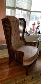 Pair MCM Caned Living Room chairs