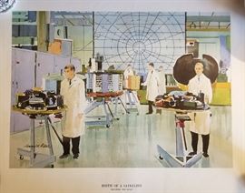 Original Space Center Art by Howard Watson, rare and unavailable anywhere else....Space Center Princeton NJ