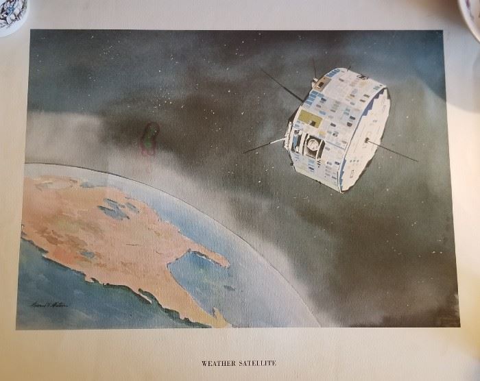 Original Space Center Art by Howard Watson, rare and unavailable anywhere else....Space Center Princeton NJ