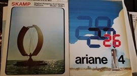 Tables of NASA, RCA Victor and GE Astro Space Center Ephemera, original photographs, artwork, etc 
