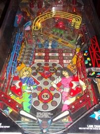 Vintage 1980's Rollergames pinball machine, in excellent working condition!