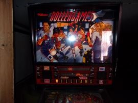 Vintage 1980's Rollergames pinball machine, in excellent working condition!