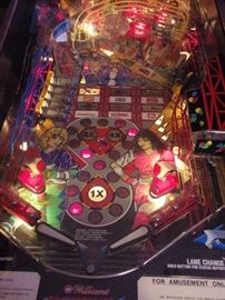 Vintage 1980's Rollergames pinball machine, in excellent working condition!