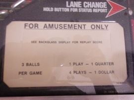 Vintage 1980's Rollergames pinball machine, in excellent working condition!