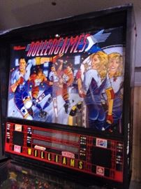 Vintage 1980's Rollergames pinball machine, in excellent working condition!
