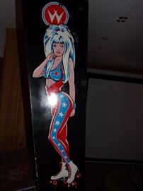 Vintage 1980's Rollergames pinball machine, in excellent working condition!