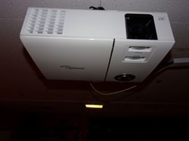 Optoma table or ceiling mount projector. Comes with ceiling mount. (2 projectors available)