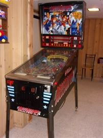 Vintage 1980's Rollergames pinball machine, in excellent working condition!