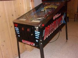 Vintage 1980's Rollergames pinball machine, in excellent working condition!