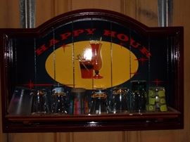 Happy Hour shelf. Shot glasses sold separately.