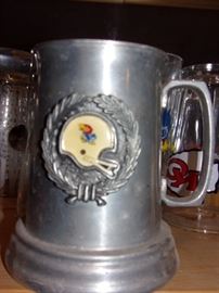 Vintage pewter KU Jayhawks mug.