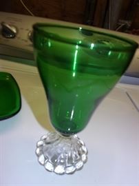 Vintage Forest Green Anchor Hocking Depression Glass