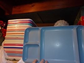 LOTS of plastic divided plates!