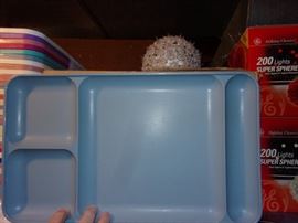 LOTS of plastic divided plates!