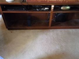 Super long, thin wood cabinet