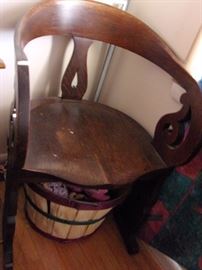 Antique barrel chair...beautiful!