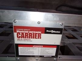 Wheelchair and Scooter Carrier, 500lb Capacity.
