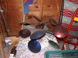 Top of beautiful large yard whirlygig, with pole.