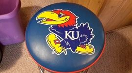 Chrome KU stool, in like-new condition.